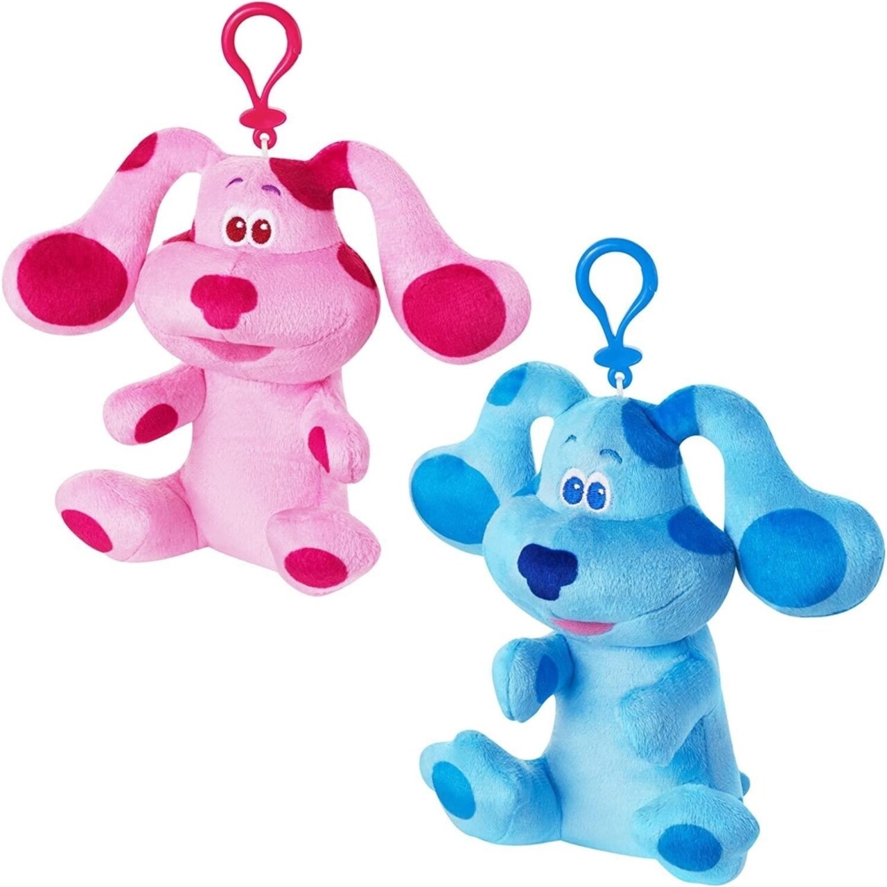 PMI International Blues Clues Blue and Magenta Plush Coin Purse Backpack Charm Ornament Zipper Pull Set